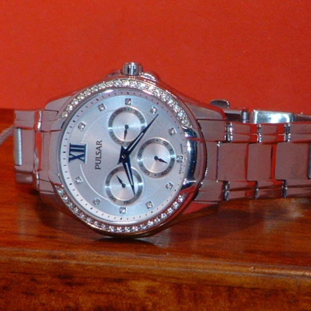 Pulsar Swarovski Crystal Sports Analog Watch